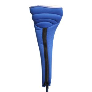 New Blue Zipper Driver 1 Leatherette Neoprene Golf Club Head Cover Fits Drivers up to 460cc Headcover Prevents Scratching Chipping Clanking