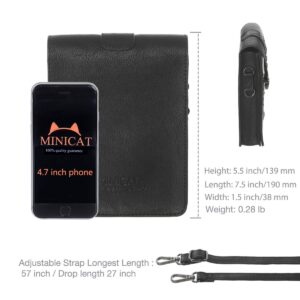 MINICAT Women RFID Blocking Small Crossbody Bags Cell Phone Purse Wallet With Credit Card Slots(Black-Thicker)