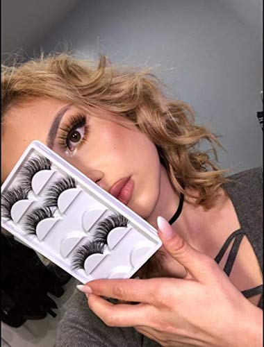 3D Mink False Eyelash LASGOOS Degisn Luxurious Natural Messy Volume Fluffy Long Hot Fake Eyelashes 5 Pairs/Box A11-5