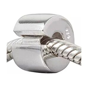 Clip Charm 925 Sterling Silver Lock Charm Stopper Charm Spacer Charm Clipper Charm fit for Pandora Bracelet (G)