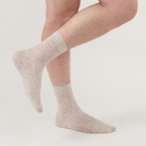 Special Thin Breathable Organic Linen Socks for Men, Pack of 5 (9-11)