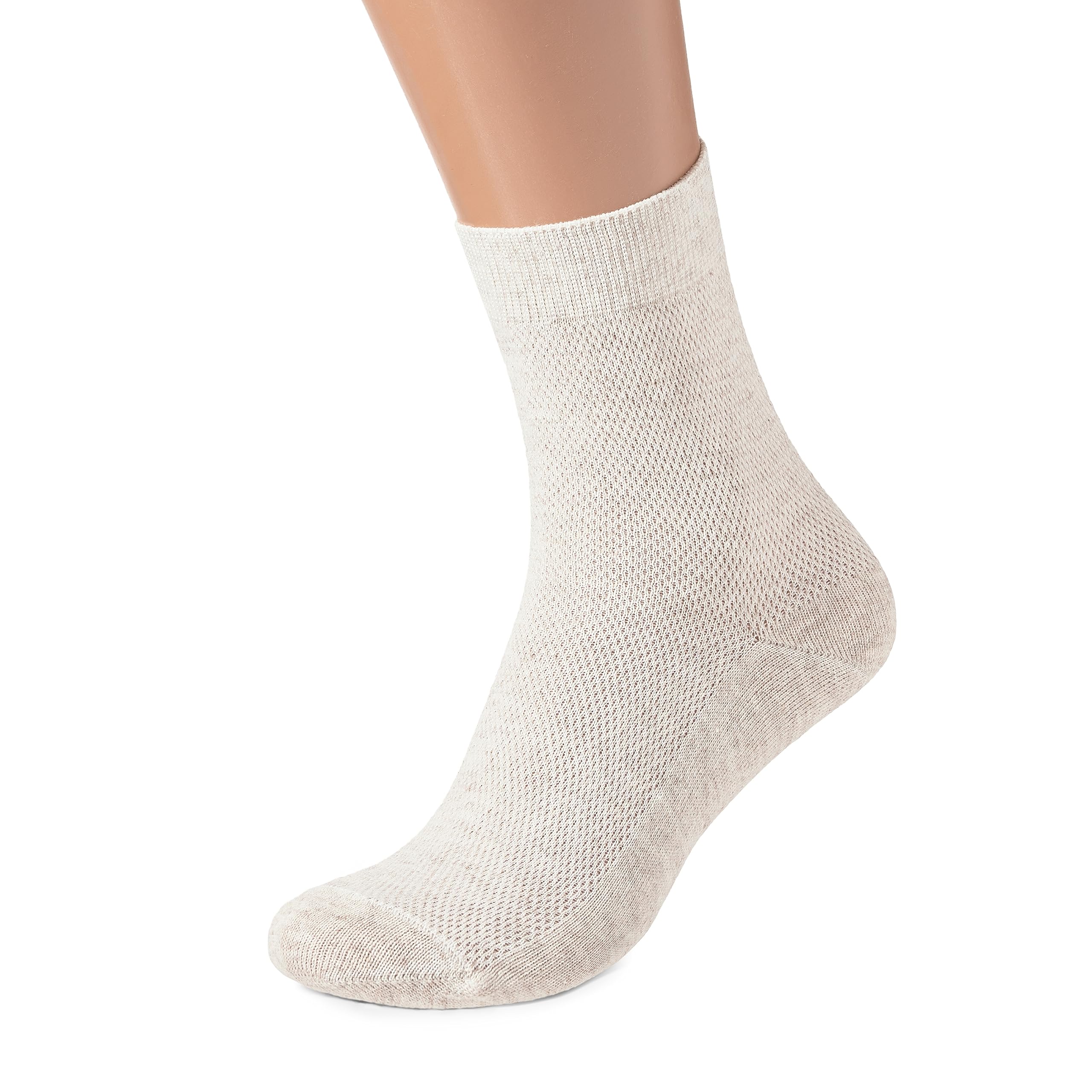 Special Thin Breathable Organic Linen Socks for Men, Pack of 5 (9-11)