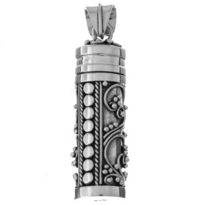 925 Sterling Silver Locket Pillbox Prayer Box Handmade Pendant