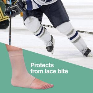 ZenToes Padded Skate Socks for Lace Bite Protection - 1 Pair - for Hockey, Skating and Tall Boots