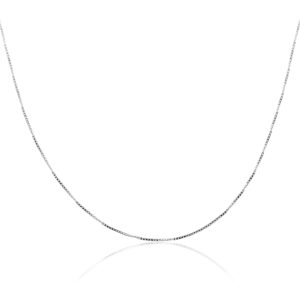 AJ's Collection Single Edge-Hammered Personalized Charm Necklace. Customize Sterling Silver Rectangular Pendant with Name and Birthstone. Includes a Sterling Silver Chain. Makes Gifts for Her