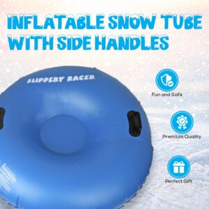 Slippery Racer Airraid Inflatable Snow Tube Sled, Blue