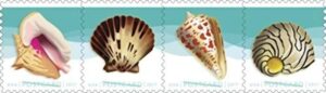 usps seashells postcard stamps, roll of 100