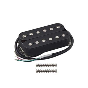 FLEOR Alnico 5 Guitar Pickup Double Coil Humbucker Pickups Neck and Bridge Set Black