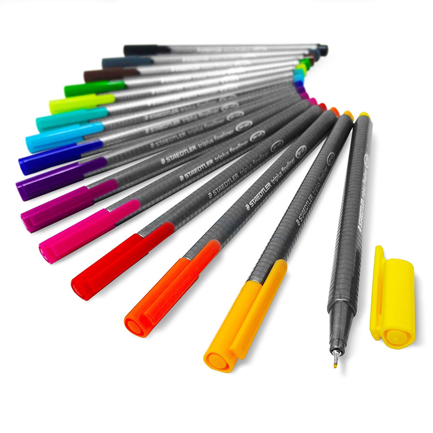 Staedtler Triplus Fineliner Pens - Metal Gift Tin of 15 Brilliant Colours - 0.3mm