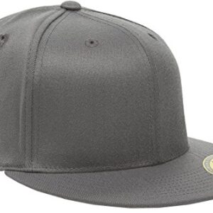 Flexfit Original Blank Flatbill Fitted 210 Hat Cap Flat Bill Large/XLarge - Dark Grey