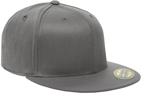 Flexfit Original Blank Flatbill Fitted 210 Hat Cap Flat Bill Large/XLarge - Dark Grey