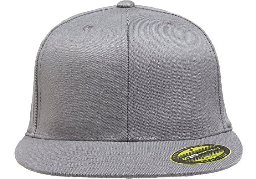 Flexfit Original Blank Flatbill Fitted 210 Hat Cap Flat Bill Large/XLarge - Dark Grey