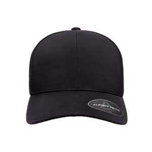 Flexfit Mens Delta Seamless Baseball Cap, Black, Small-Medium US