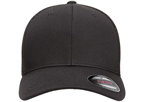 Flexfit Men's one_Size Trucker Cap, Black, Alpha