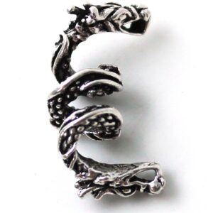 LynnAround 925 Sterling Silver Norse Nordic Viking Dragon Beard Beads Rings, Dreadlock Pirate Hair Beads, Pagan Jewelry