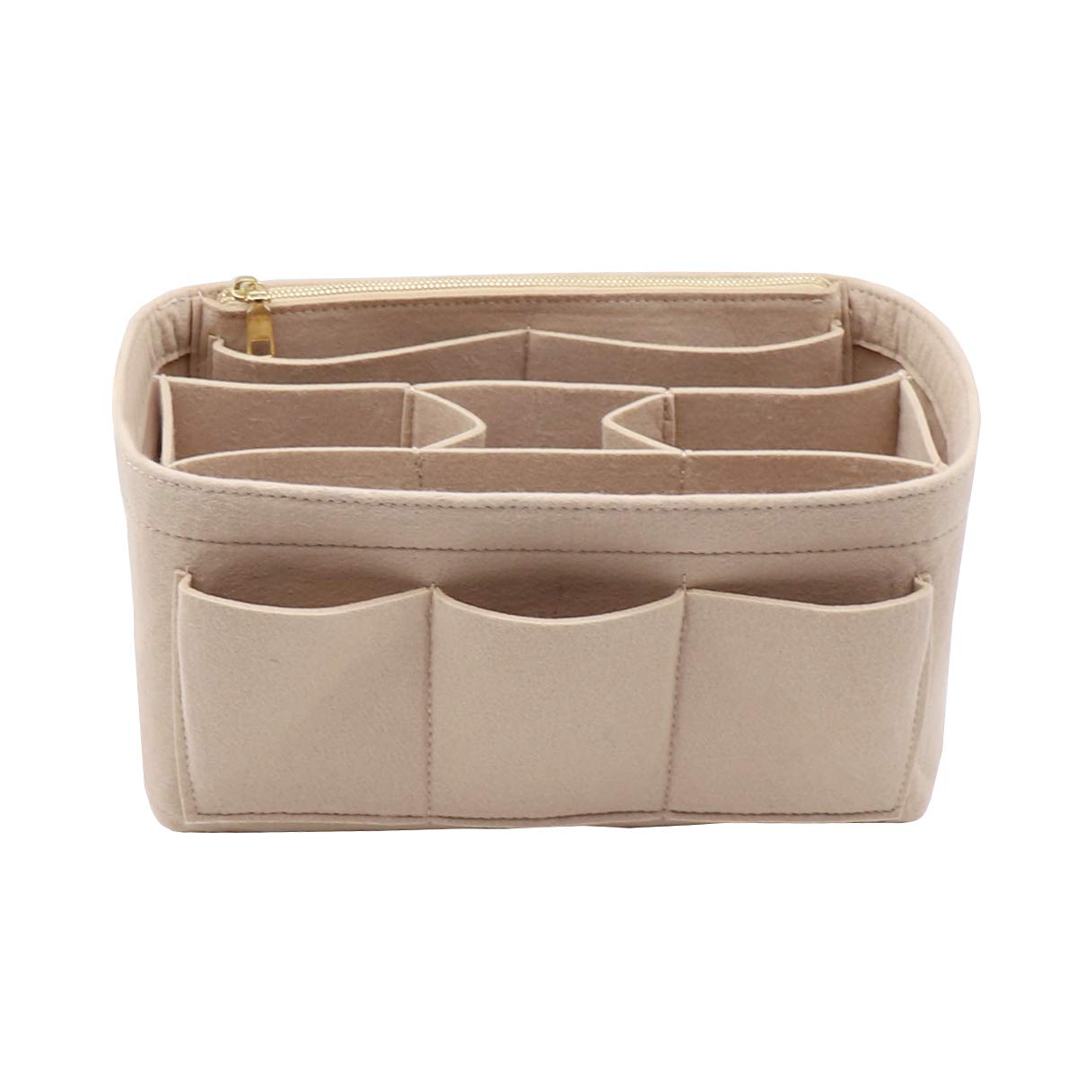 LEXSION Felt Handbag Organizer,Insert purse organizer Structure Shaper fits Speedy 8001 Beige M