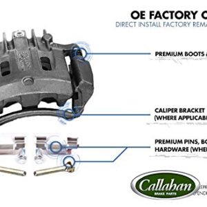 Callahan Front Calipers and Brake Disc Rotors + Ceramic Brake Pads + Hardware Brake Kit For Ford Escape Mazda Tribute Mercury Mariner