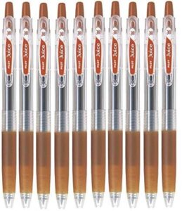 pilot juice 0.38mm gel ink ballpoint pen, brown ink, value set