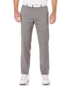 pga tour men's flat front active waistband golf pant with a classic fit, moisture-wicking and sun protection (sizes 30 - 54), quiet shade, 36w x 30l