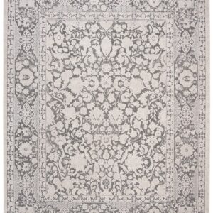 SAFAVIEH Reflection Collection Area Rug - 8' x 10', Dark Grey & Cream, Boho Tribal Distressed Design, Non-Shedding & Easy Care, Ideal for High Traffic Areas in Living Room, Bedroom (RFT667B)