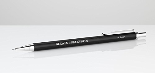 Derwent Mechanical Pencils 0.5, Metal Barrel, Precision, HB (2302428)