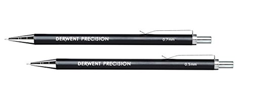 Derwent Mechanical Pencils 0.5, Metal Barrel, Precision, HB (2302428)