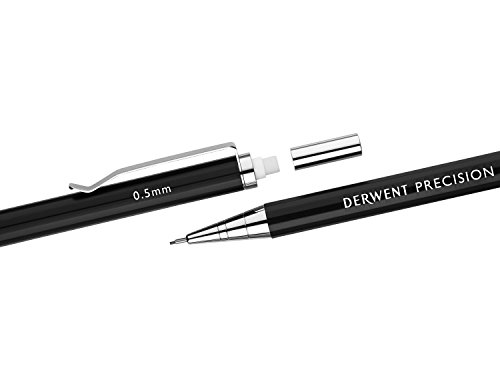 Derwent Mechanical Pencils 0.5, Metal Barrel, Precision, HB (2302428)