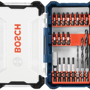 BOSCH DDMS20 20-Piece Assorted Impact Tough Drill Drive Custom Case System Set for Drilling and Driving Applications