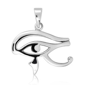 WithLoveSilver 925 Sterling Silver Ancient Egyptian Eye of Horus Symbol of Protection Pendant