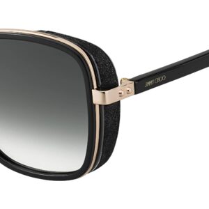 Jimmy Choo Elva/S 2M2 Black/Gold Elva/S Square Sunglasses Lens Category 2 Siz