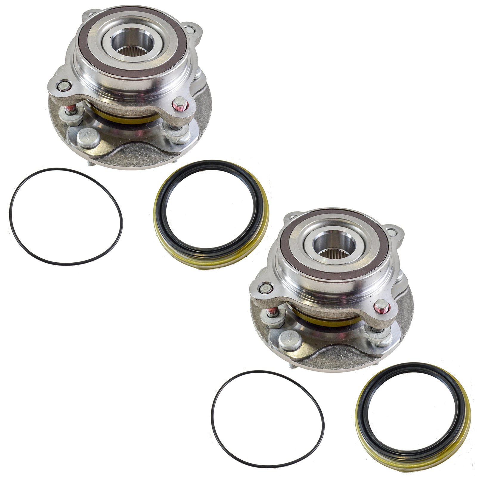 TRQ Front Wheel Bearing & Hub Assembly Pair for Toyota Pickup Truck SUV