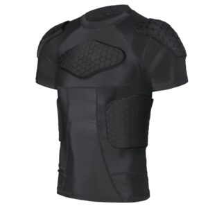 TUOYR Padded Compression Shirt Chest Protector Undershirt for Football Soccer Paintball Shirt