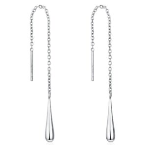 luhe sterling silver teardrop threader earrings long chain dangle earrings christmas gifts for women