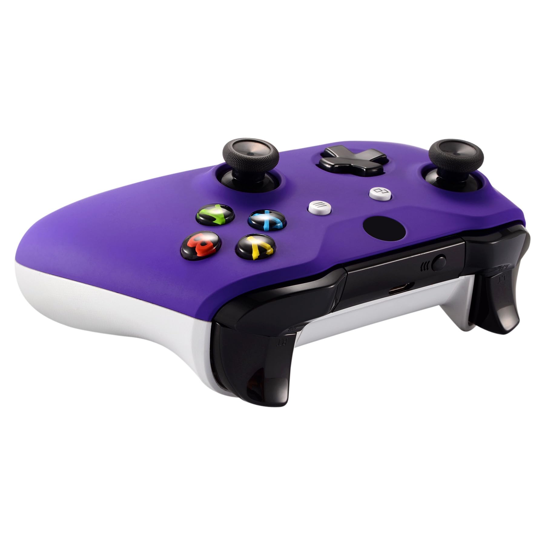 eXtremeRate Purple Soft Touch Front Housing Shell Case for Xbox One S/X Controller, Comfortable Replacement Kit Faceplate Cover for Xbox One Wireless Controller Model 1708 - Controller NOT Included