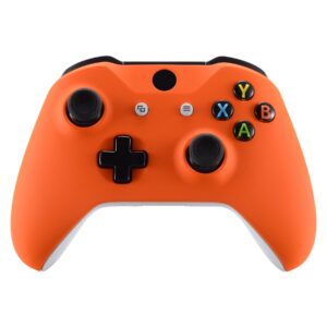 extremerate orange soft touch front housing shell case for xbox one s/x controller, comfortable replacement kit faceplate cover for xbox one wireless controller model 1708 - controller not included