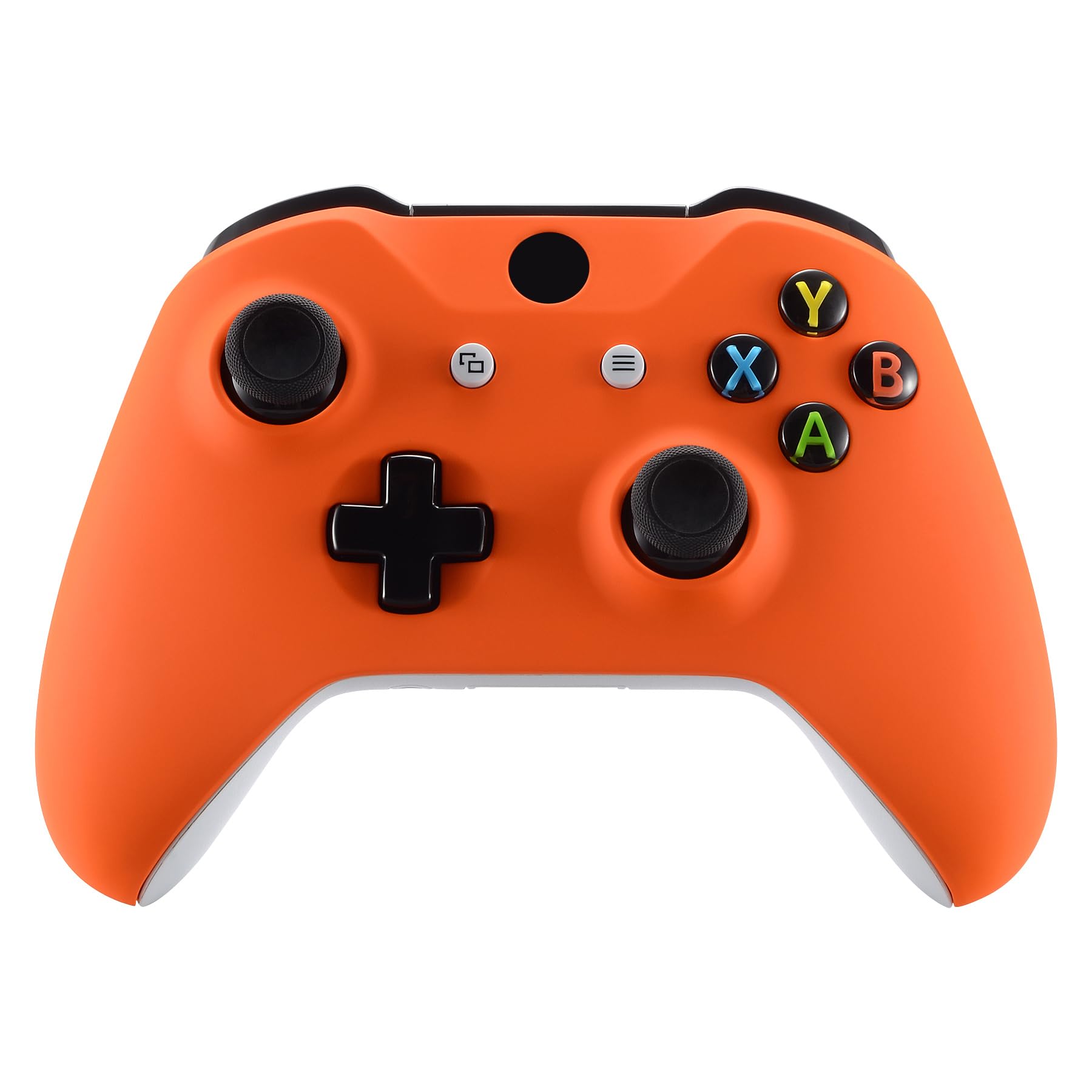 eXtremeRate Orange Soft Touch Front Housing Shell Case for Xbox One S/X Controller, Comfortable Replacement Kit Faceplate Cover for Xbox One Wireless Controller Model 1708 - Controller NOT Included