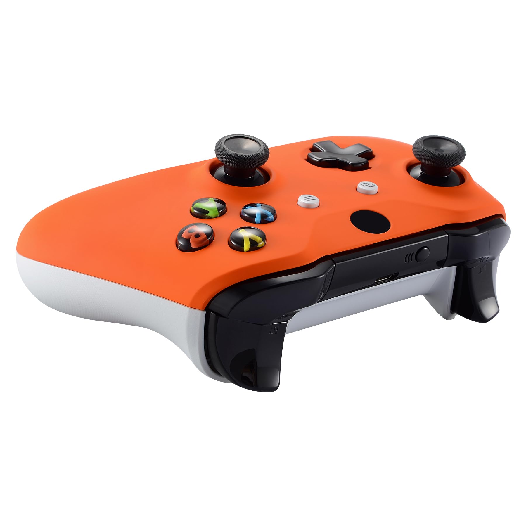 eXtremeRate Orange Soft Touch Front Housing Shell Case for Xbox One S/X Controller, Comfortable Replacement Kit Faceplate Cover for Xbox One Wireless Controller Model 1708 - Controller NOT Included