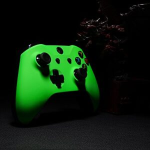 eXtremeRate Neon Green Soft Touch Grip Front Housing Shell Faceplate for Xbox One X S Controller Model 1708 - Controller NOT Included