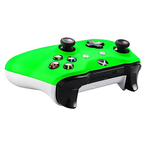 eXtremeRate Neon Green Soft Touch Grip Front Housing Shell Faceplate for Xbox One X S Controller Model 1708 - Controller NOT Included