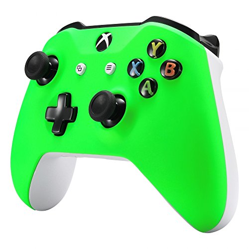 eXtremeRate Neon Green Soft Touch Grip Front Housing Shell Faceplate for Xbox One X S Controller Model 1708 - Controller NOT Included