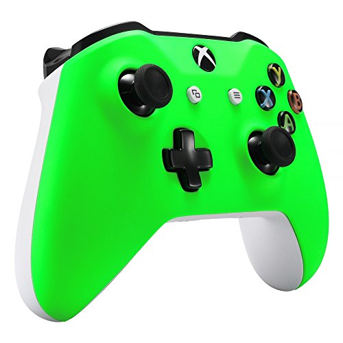 eXtremeRate Neon Green Soft Touch Grip Front Housing Shell Faceplate for Xbox One X S Controller Model 1708 - Controller NOT Included