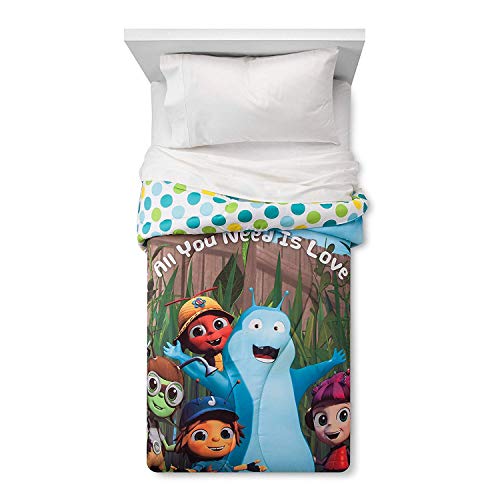 Beat Bugs "All You Need is Love" Reversible Blue & Green Comforter (Twin) 1pc