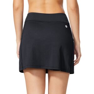 BALEAF Women's Golf Skorts Tennis Skirts with Pockets Athletic Running Workout Sports Black Size M