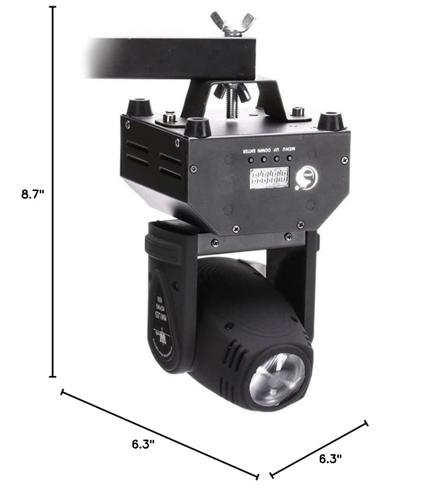 U`King LED Moving Head Light RGBW Beam Lights with DMX for Live Show DJ Disco Events Party Stage Lighting KTV Wedding (1 Pack)