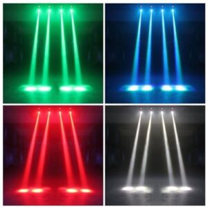 U`King LED Moving Head Light RGBW Beam Lights with DMX for Live Show DJ Disco Events Party Stage Lighting KTV Wedding (1 Pack)