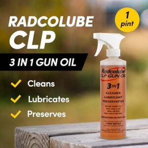 3-in-1 CLP Gun Oil, Lubricates & Preserves All Types of Firearms, Military-Grade Gun Cleaner, Revolutionary Gun Cleaning Kit Must-Have, 1 Pint Gun Cleaner Spray - Radcolube