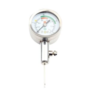 nachvorn pump pressure gauge, digital air pressure gauge for basketball, soccer ball, football, volleyball and other inflatables silver color