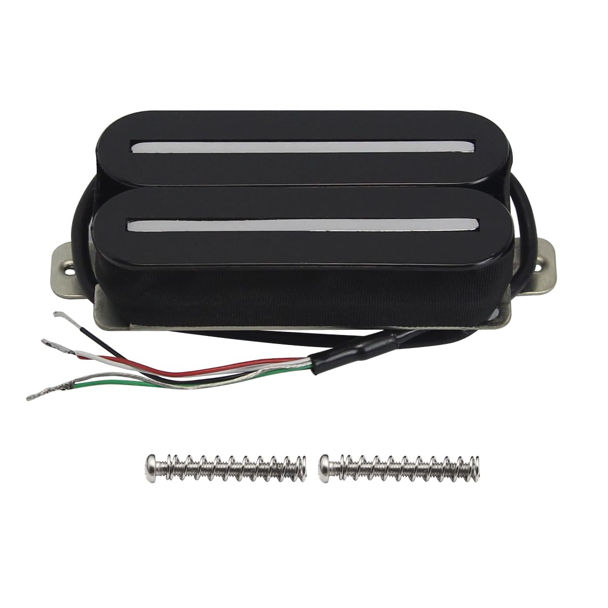 FLEOR High Output Bridge Pickup Hot Dual Rail Humbucker Pickups Ceramic Electric Guitar Pickup Humbucker, Black