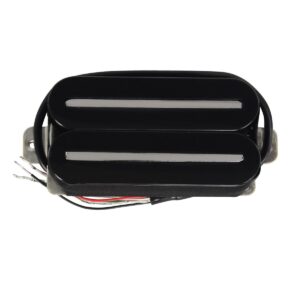 FLEOR High Output Bridge Pickup Hot Dual Rail Humbucker Pickups Ceramic Electric Guitar Pickup Humbucker, Black