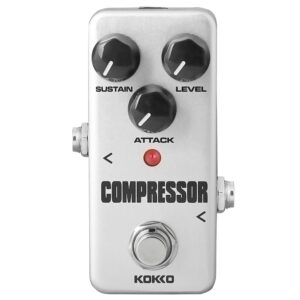 compressor guitar pedal, mini effect processor fully analog circuit universal for guitar and bass, exclude power adapter - kokko (fcp2)